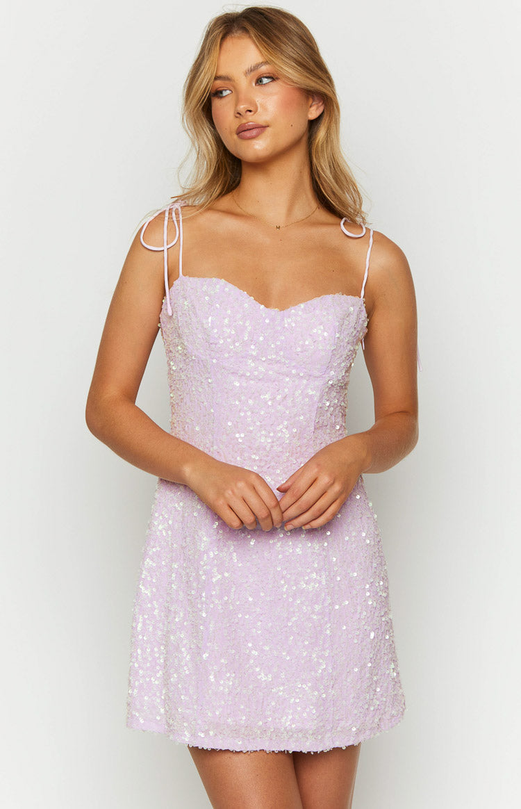 Penny Lane Purple Sequin Mini Dress — 1