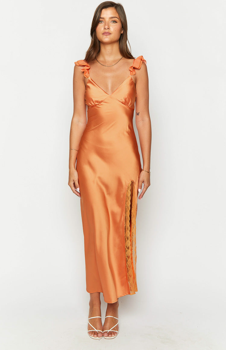 Wendy Orange Maxi Dress — 2