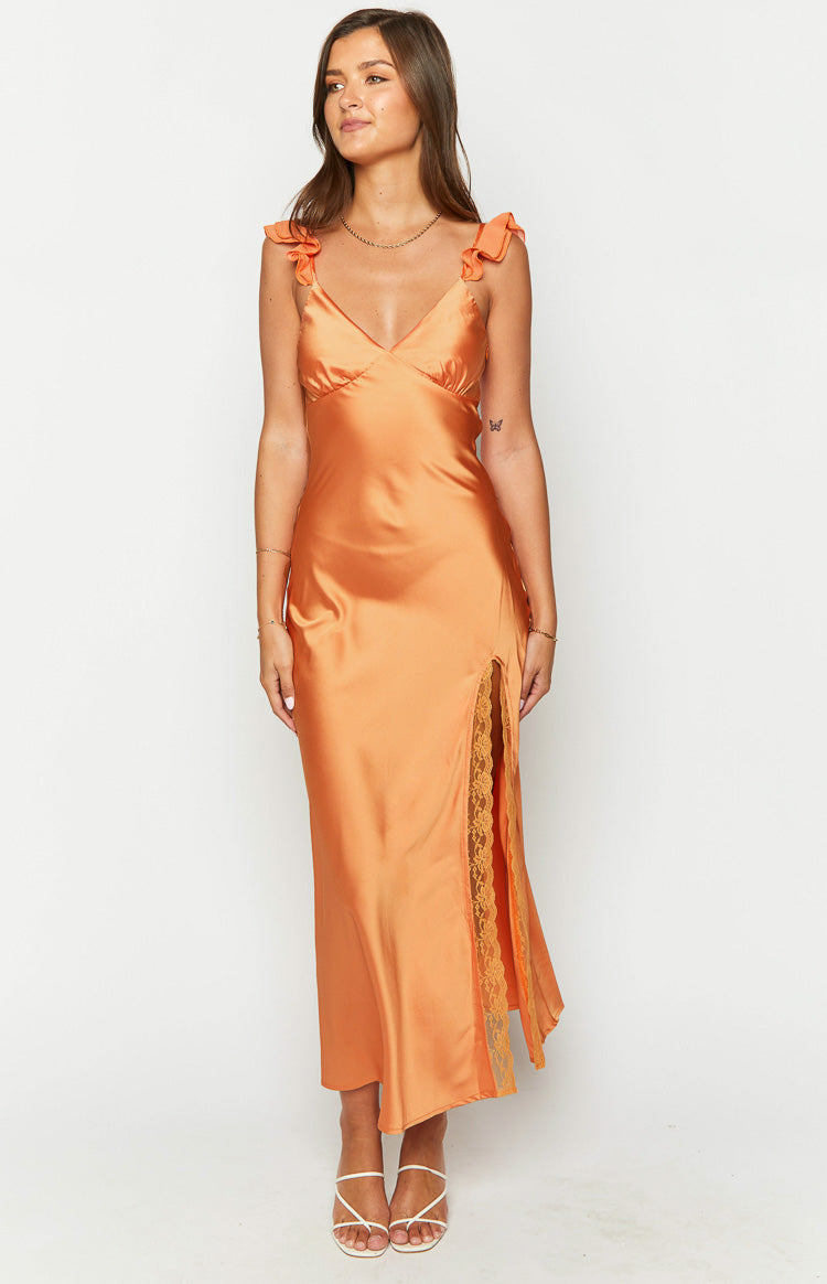 Wendy Orange Maxi Dress — 3