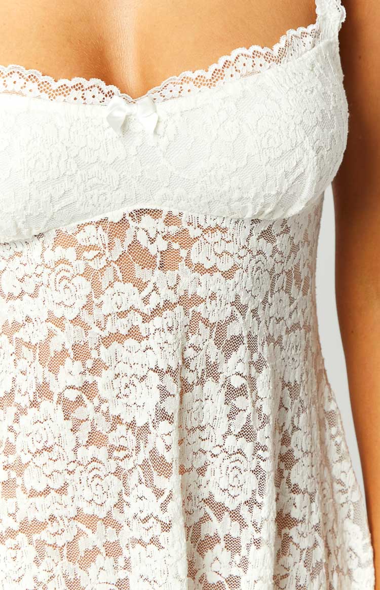 All Mine White Lace Mini Dress — 6