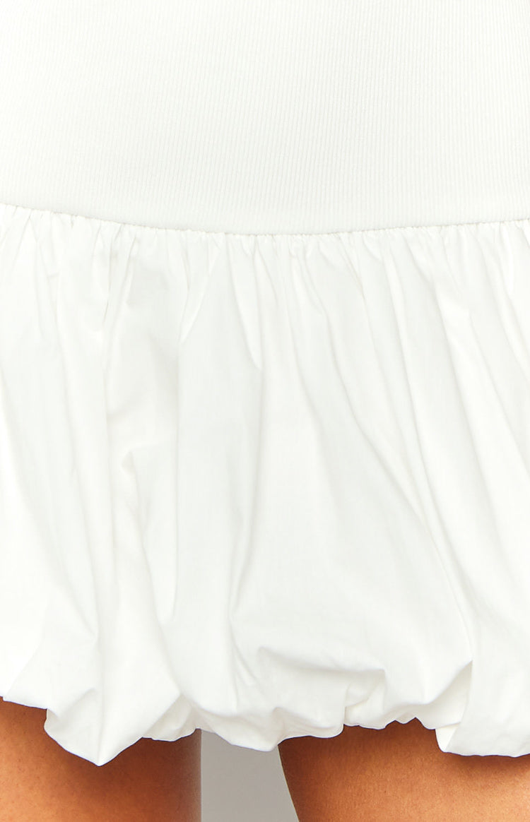 Stiles White Bubble Mini Dress — 7