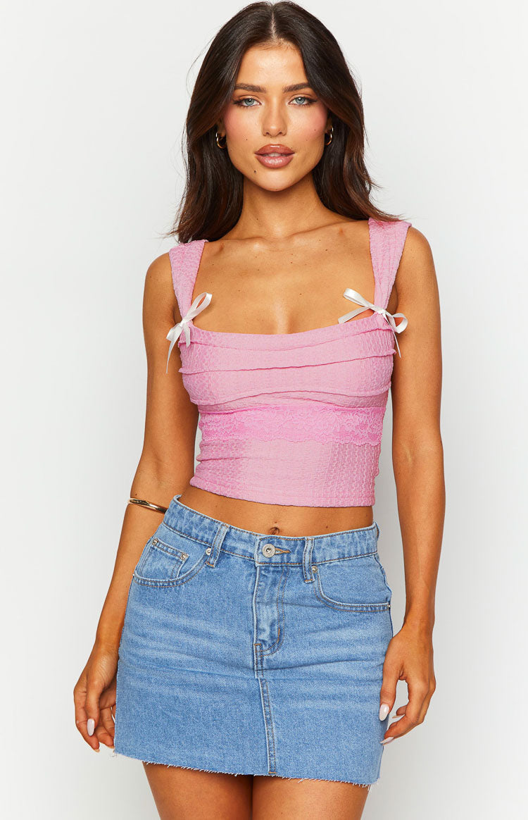 Vida Pink Bow Top — 5