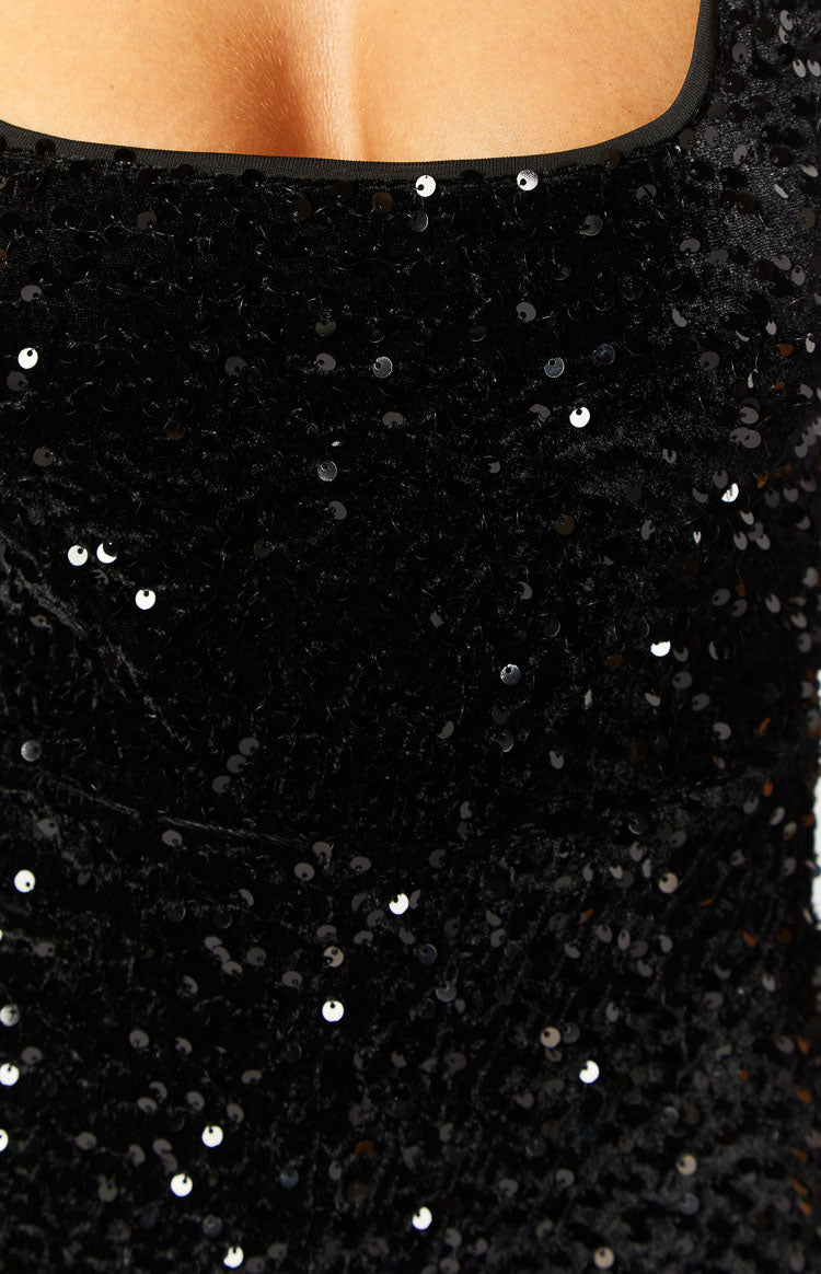 Morgan Black Sequin Playsuit — 6