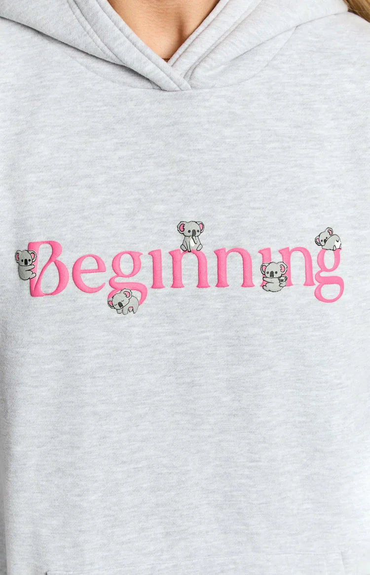 Beginning Grey Marl Koala Bubble Hoodie — 7