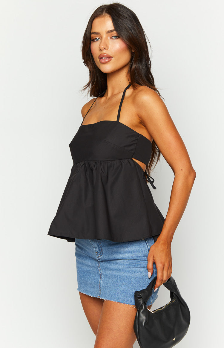 Axl Black Halter Top — 4