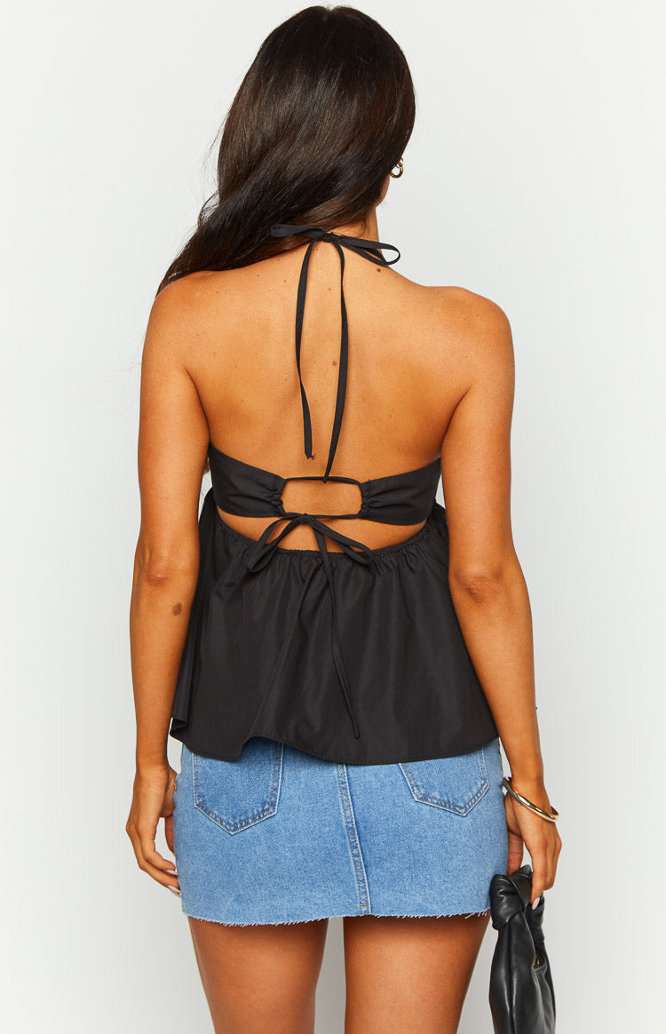 Axl Black Halter Top — 5