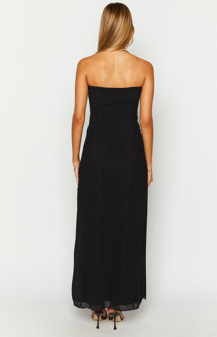 Braelyn Black Strapless Maxi Dress — 5