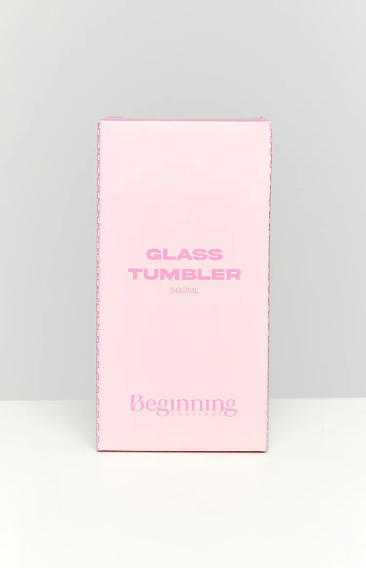 Twinkle Pink Bow Glass Tumbler — 4