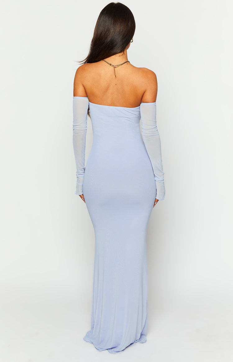 Odette Lilac Long Sleeve Formal Maxi Dress — 6