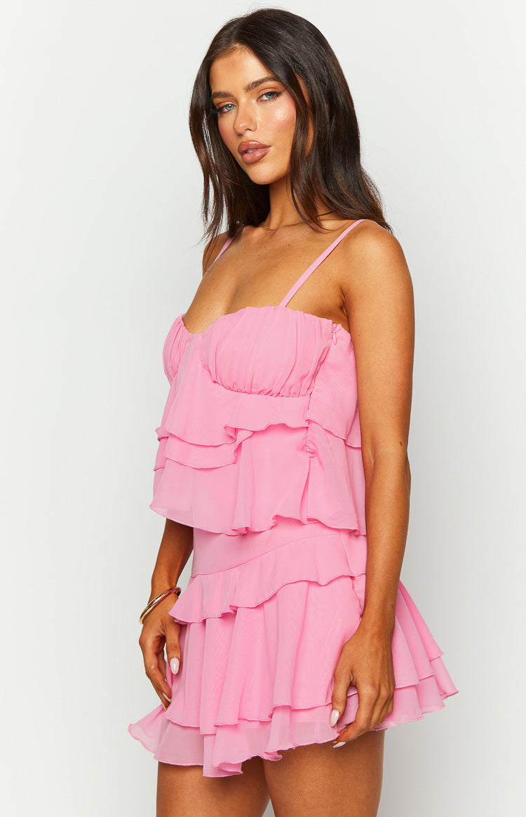 Kamala Pink Ruffle Mini Dress — 7