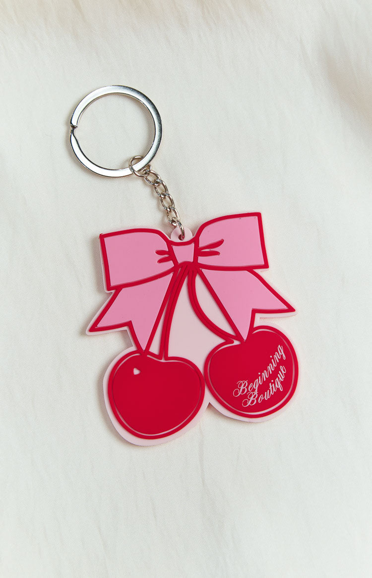 Beginning Boutique Cherry Bow Keyring — 2