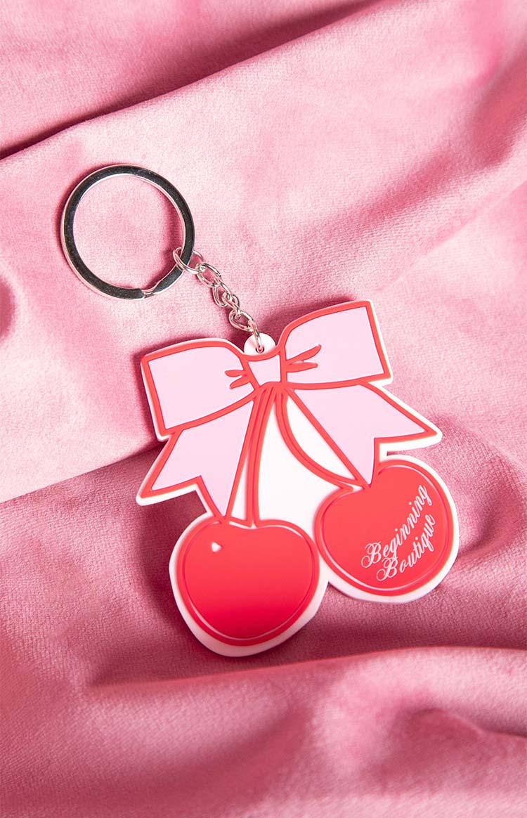 Beginning Boutique Cherry Bow Keyring — 3