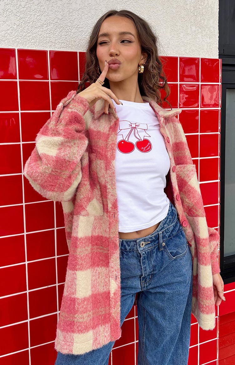 Neve Pink Check Jacket — 1