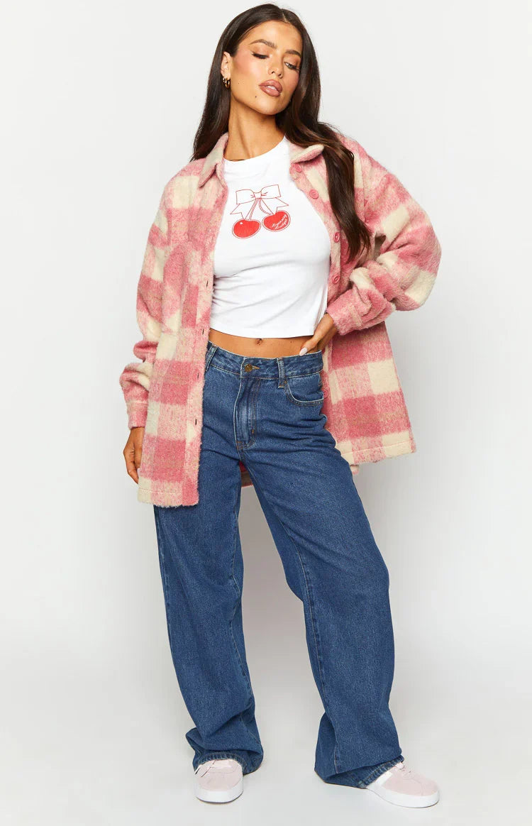Neve Pink Check Jacket — 2