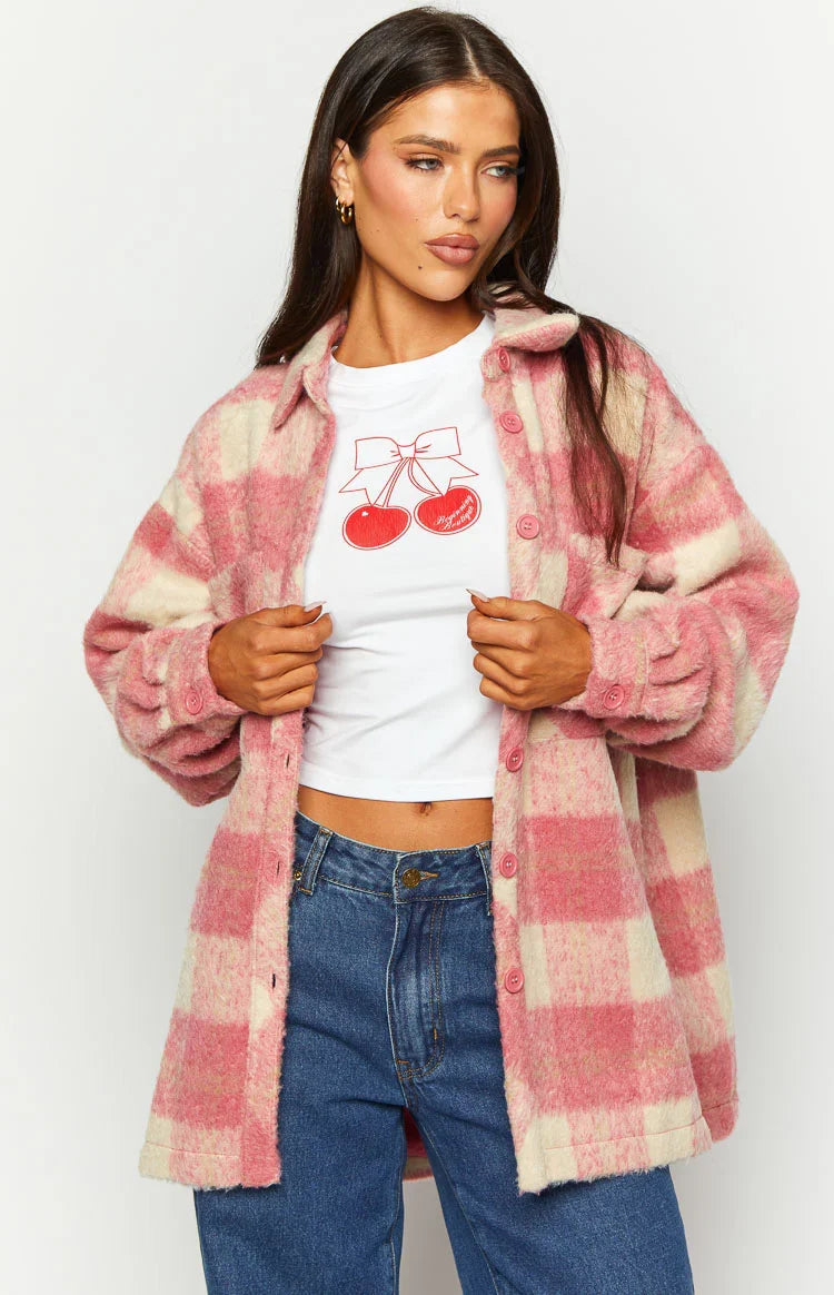 Neve Pink Check Jacket — 3