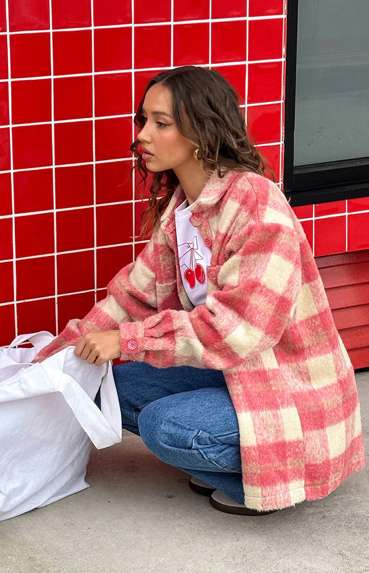 Neve Pink Check Jacket — 7