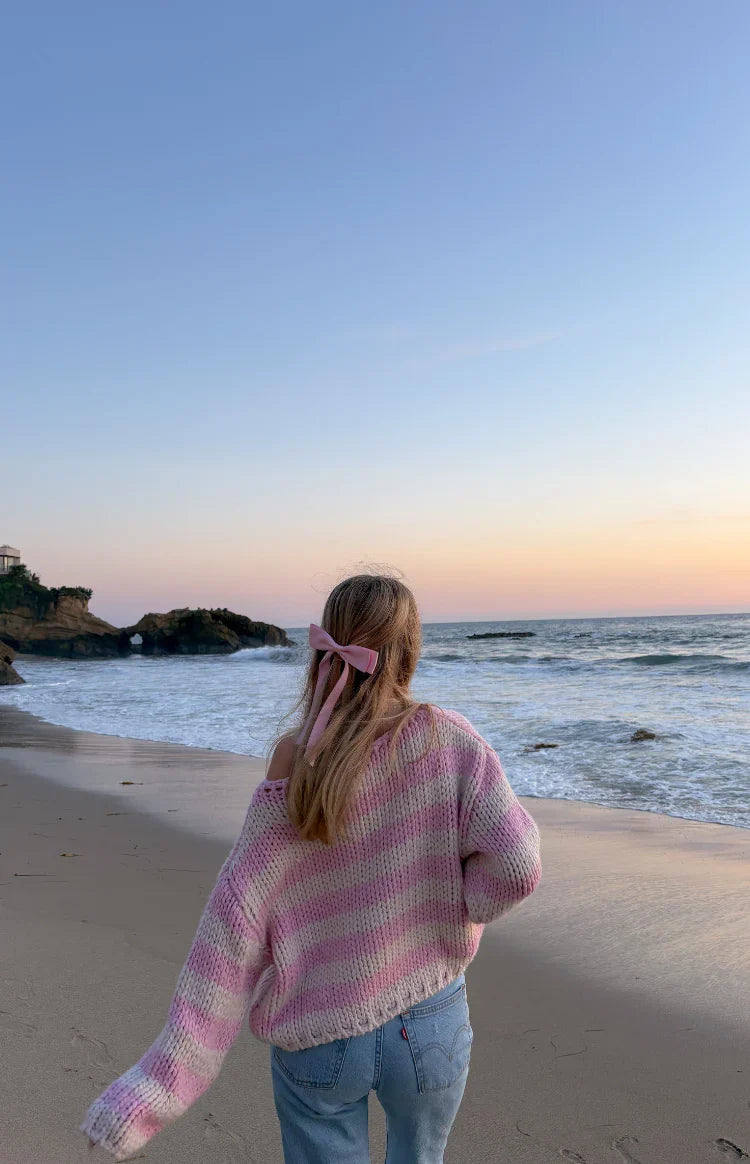 Bea Pink Striped Sweater — 3