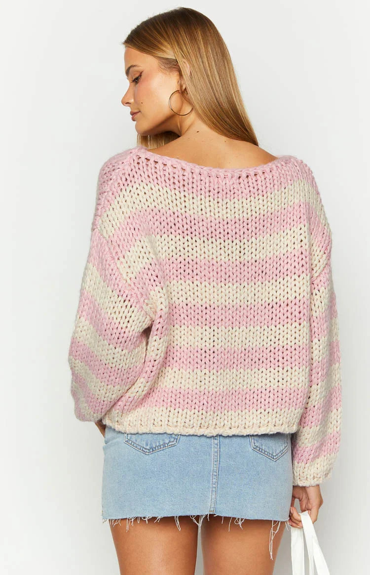 Bea Pink Striped Sweater — 7