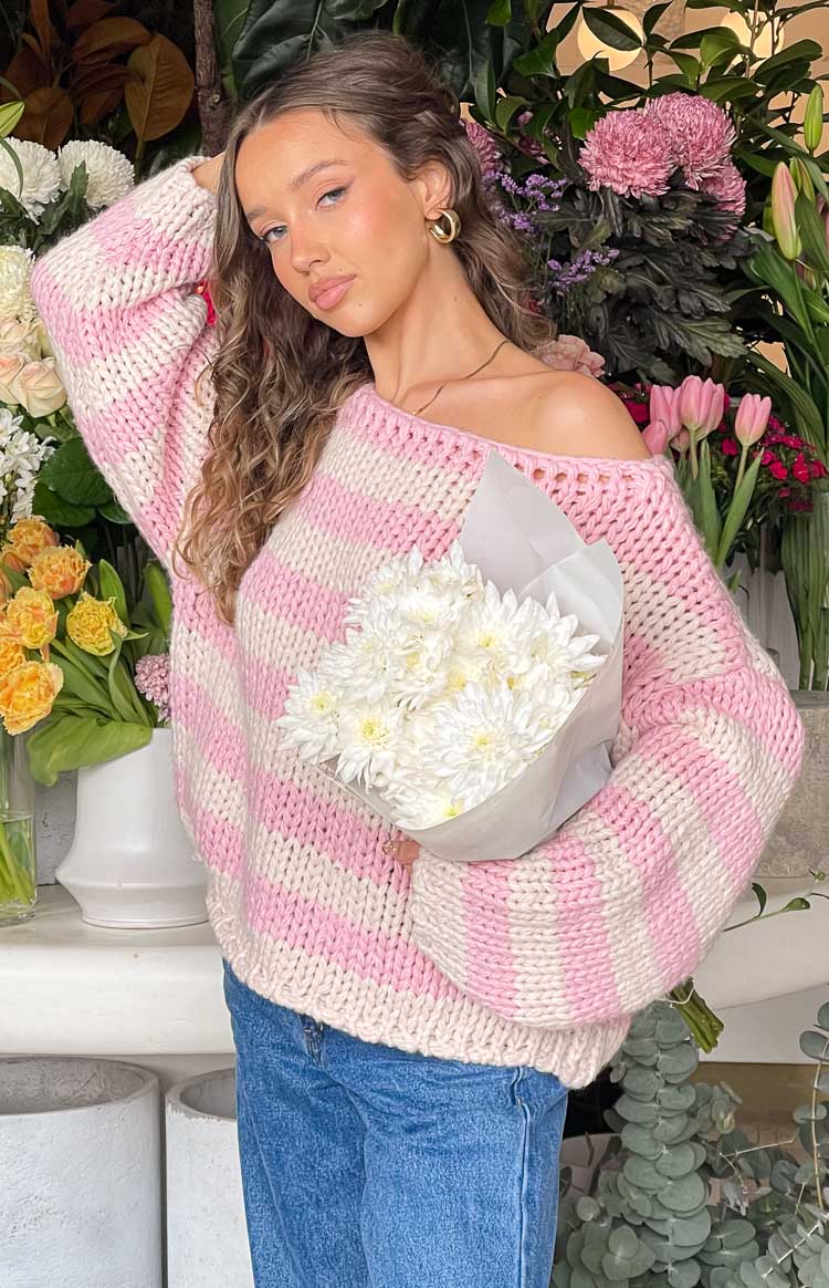 Bea Pink Striped Sweater — 11