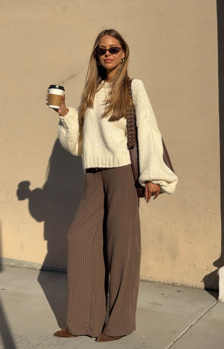 Holiday Cream Tie Up Knit Cardigan — 4