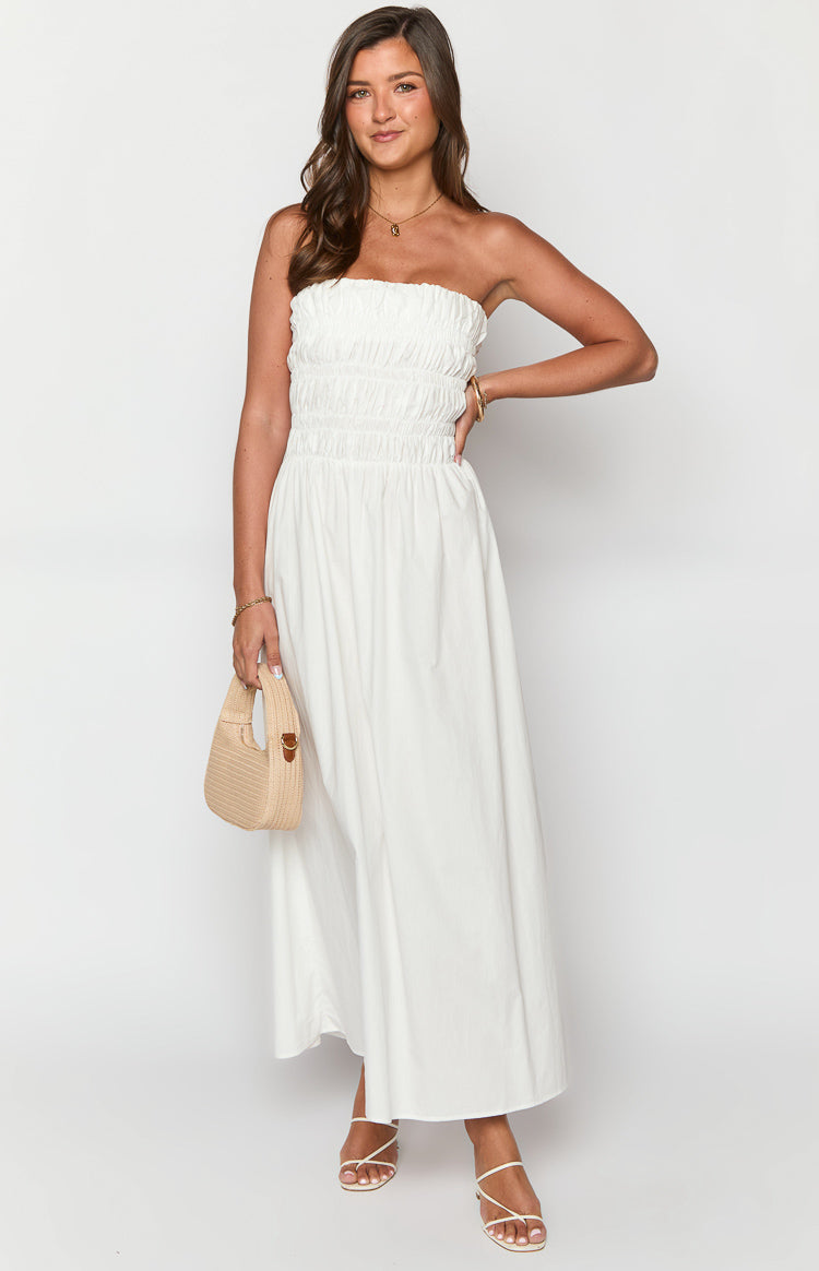 Benetti White Strapless Maxi Dress — 3