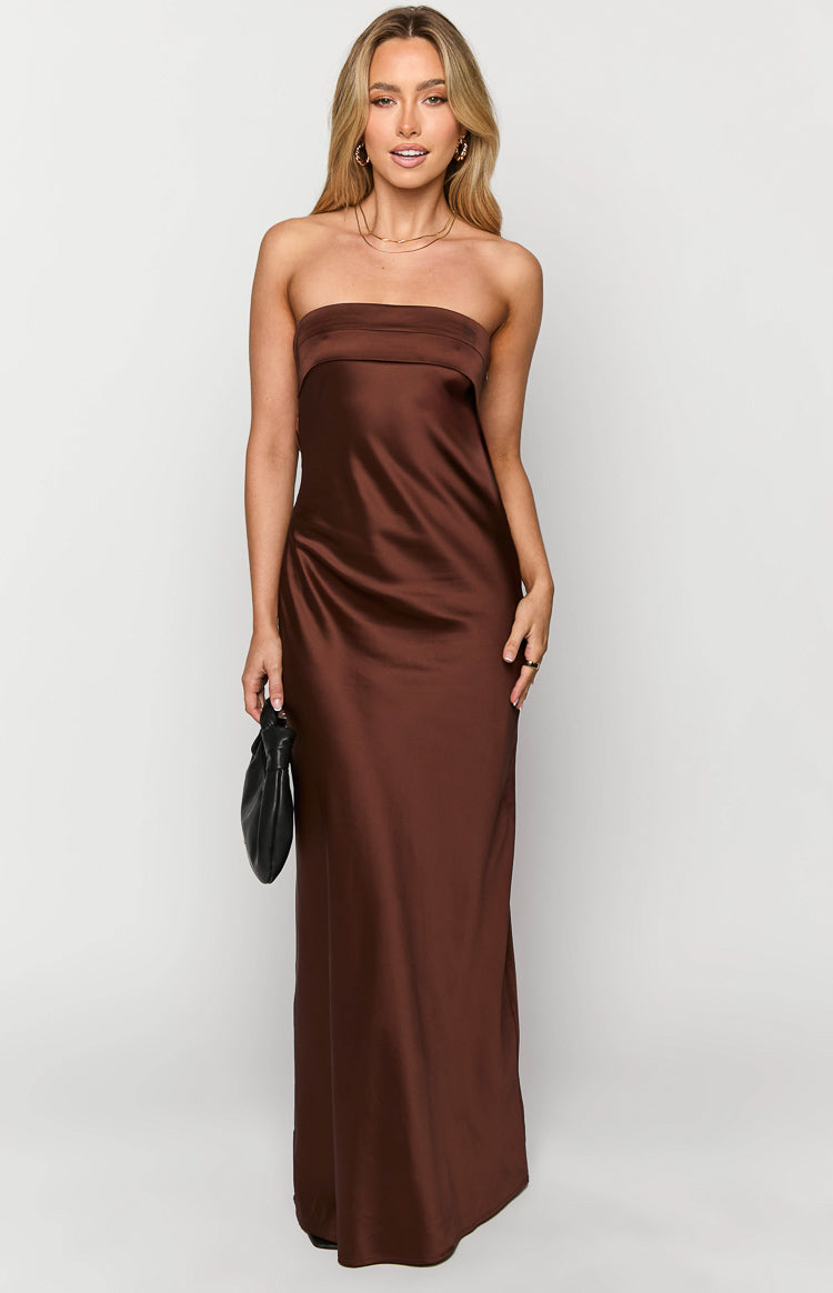 Maiah Brown Maxi Dress — 2