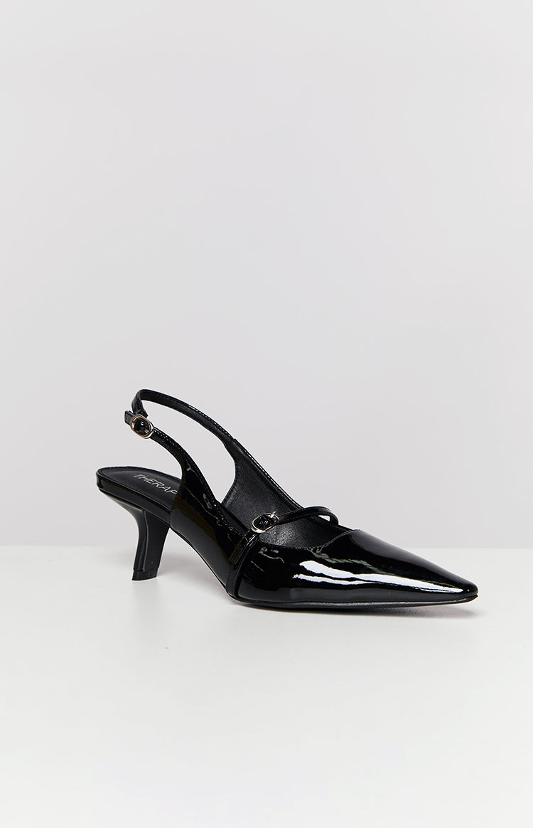 Therapy Parlour Black Patent Heels — 2