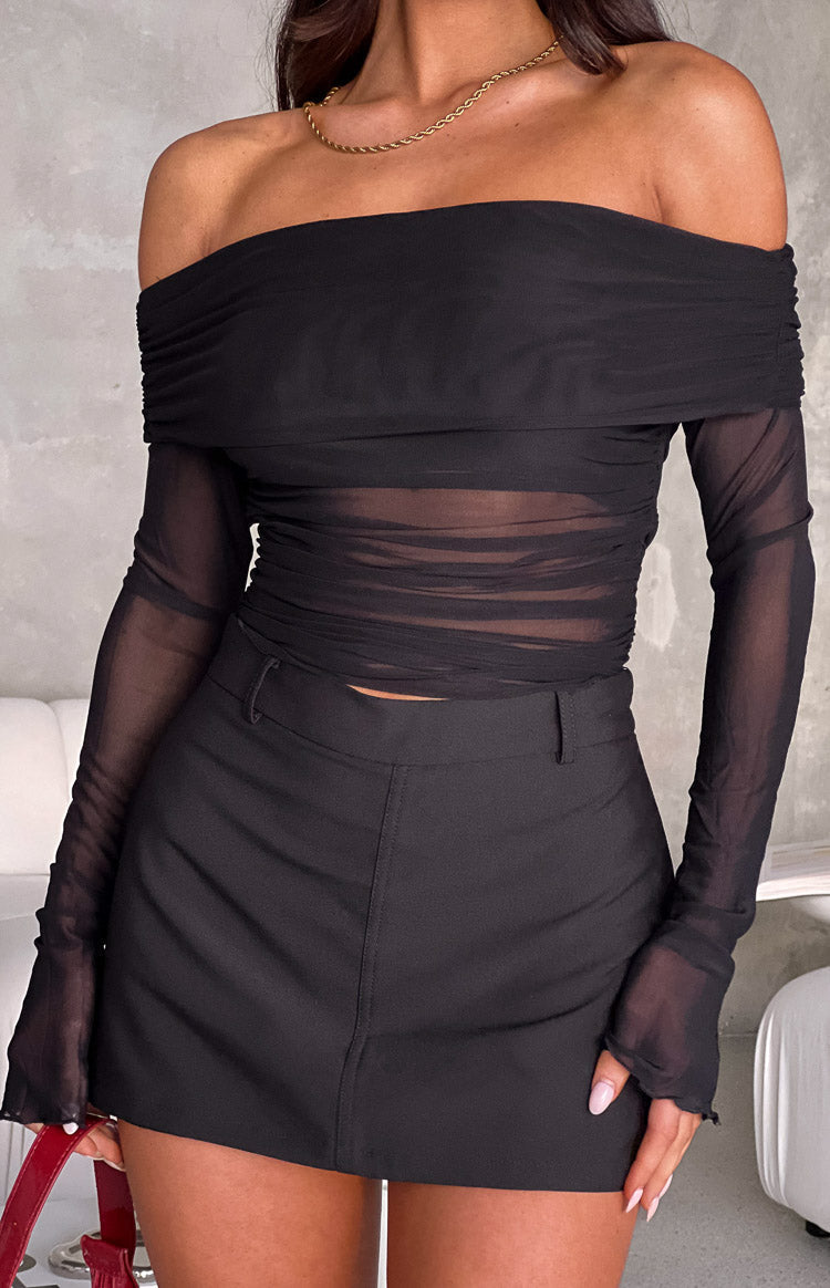 Shortcake Twirl Black Mini Skort — 1