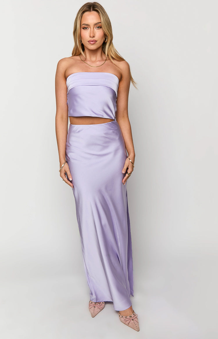 Genevieve Lilac Maxi Skirt — 2