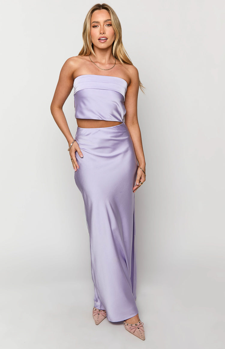 Genevieve Lilac Maxi Skirt — 3