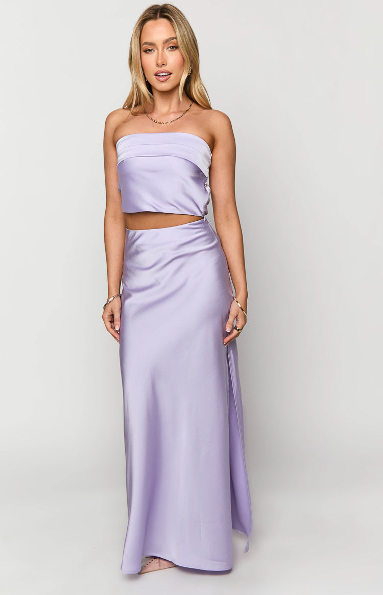 Genevieve Lilac Maxi Skirt — 4