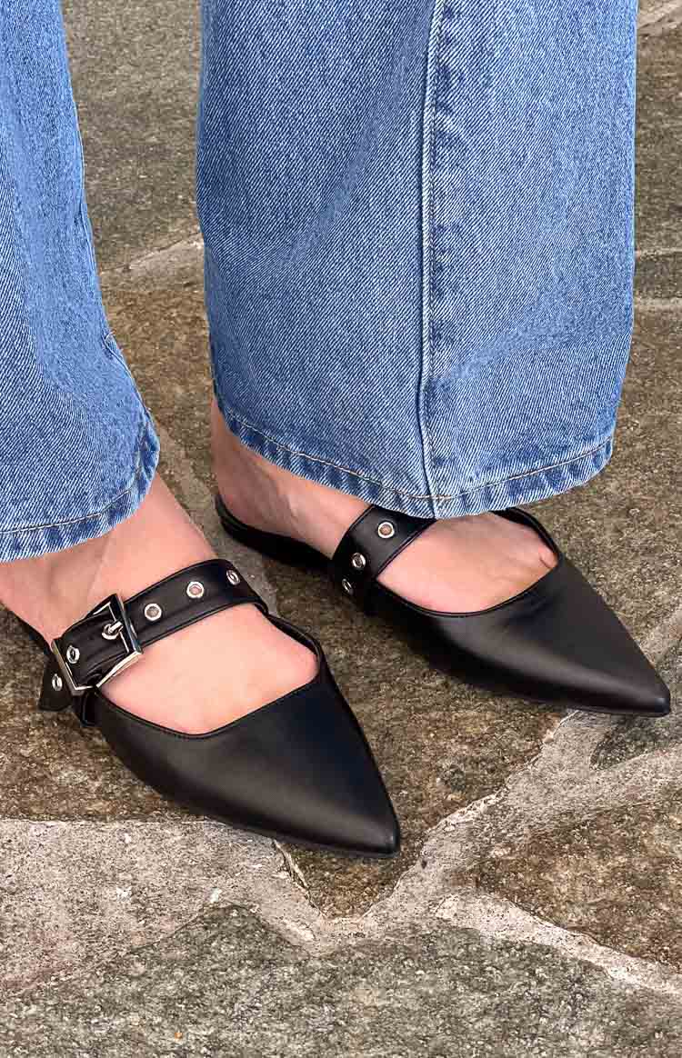 Billini Halsy Black Mules — 6