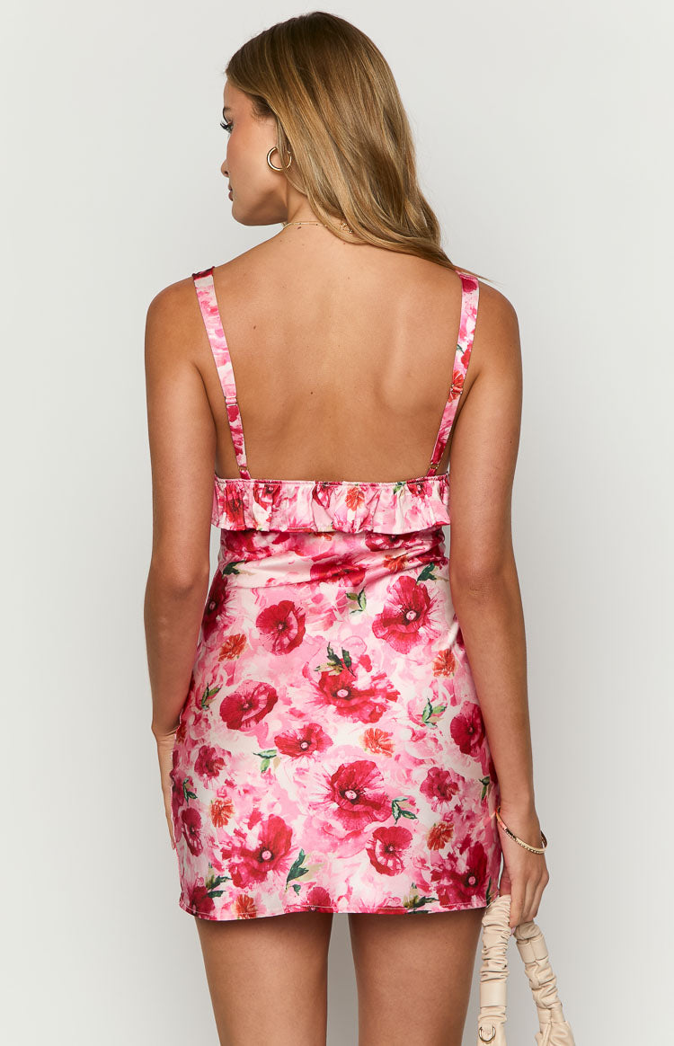 Meluse Pink Floral Mini Dress — 7