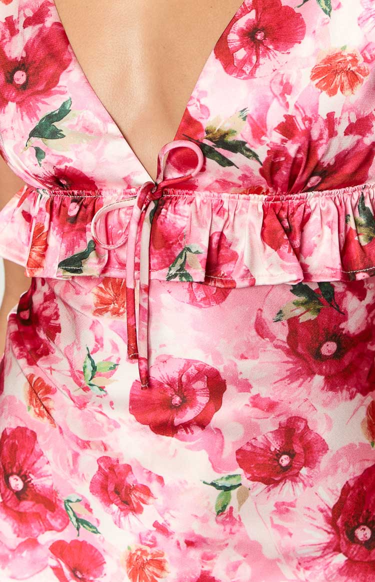 Meluse Pink Floral Mini Dress — 8