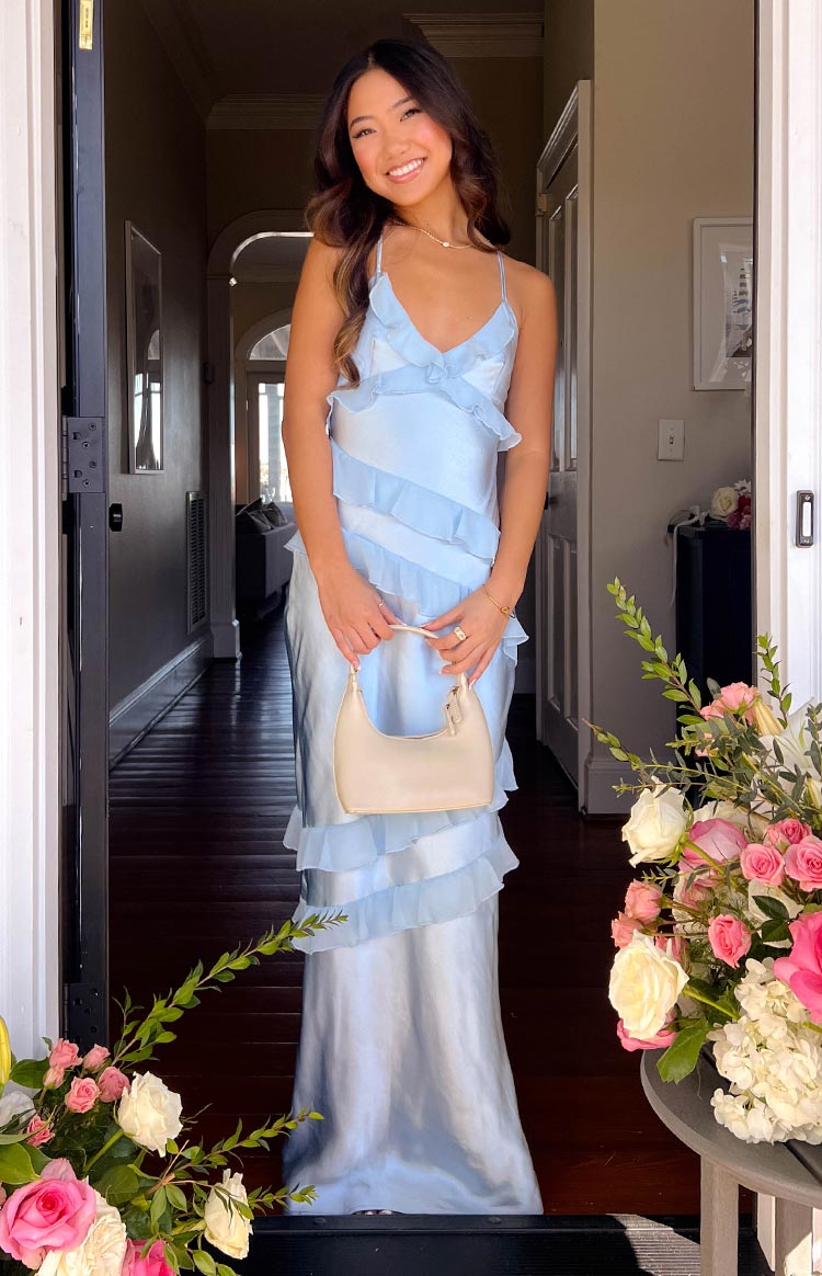Inara Blue Ruffle Maxi Dress — 13