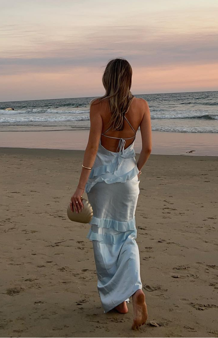 Inara Blue Ruffle Maxi Dress — 18