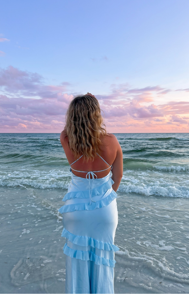 Inara Blue Ruffle Maxi Dress — 19