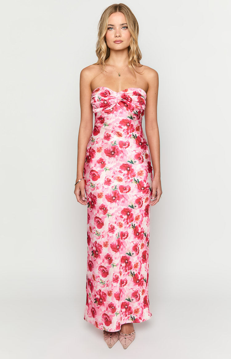 Ashley Pink Floral Formal Maxi Dress — 2