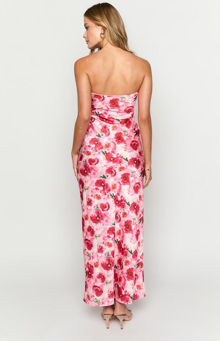 Ashley Pink Floral Formal Maxi Dress — 5