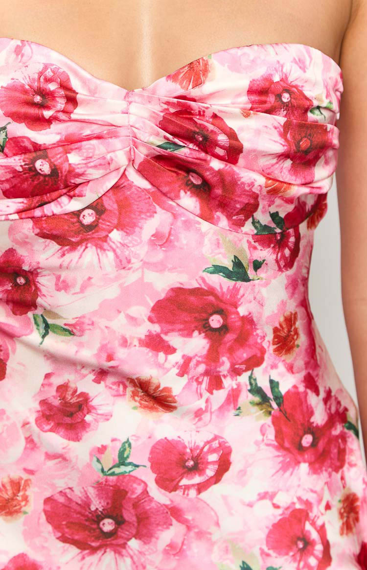Ashley Pink Floral Formal Maxi Dress — 6
