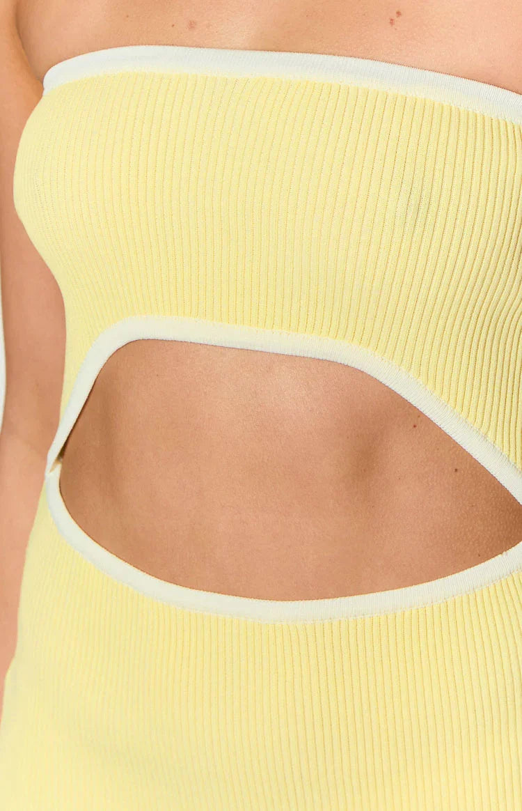 Kittie Yellow Strapless Mini Dress — 6