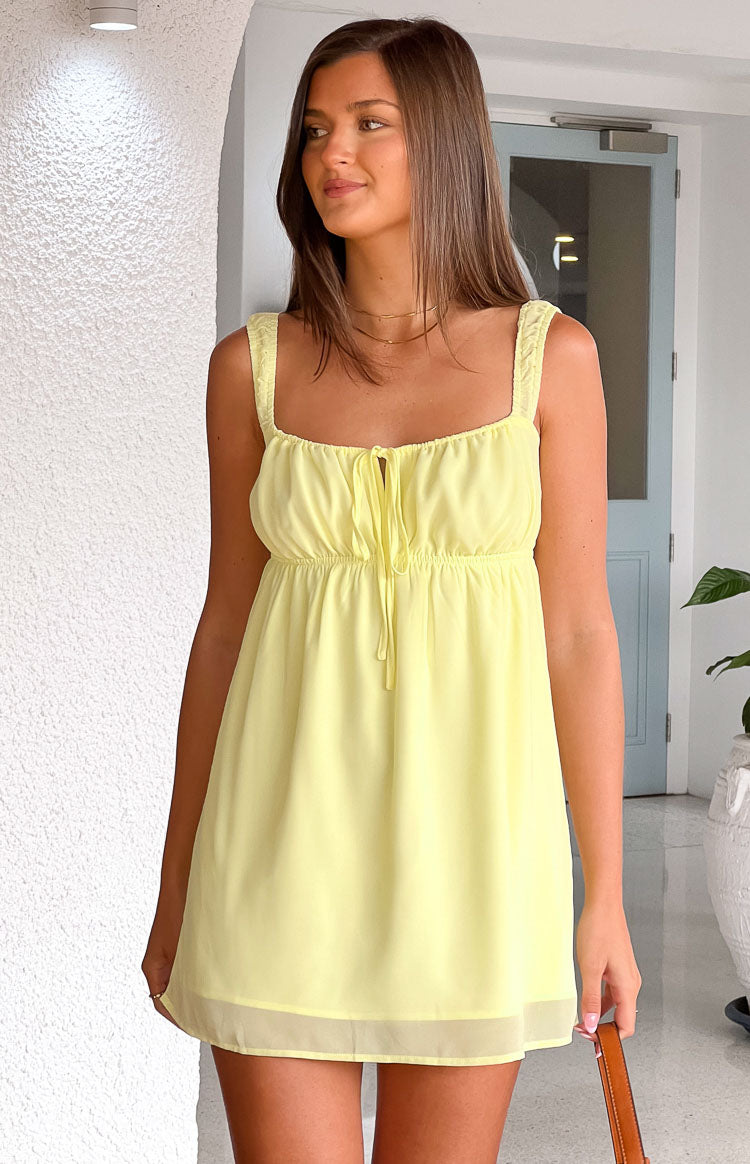 Brooke Yellow Mini Dress — 1