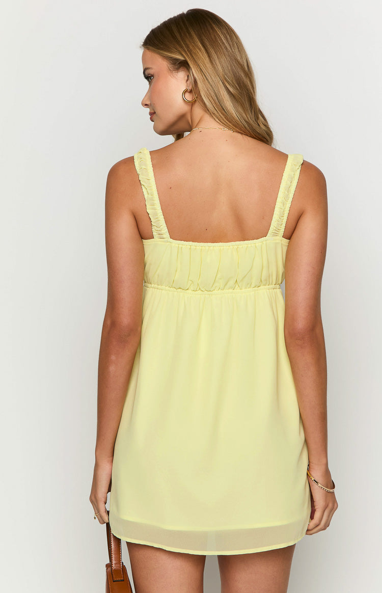 Brooke Yellow Mini Dress — 5