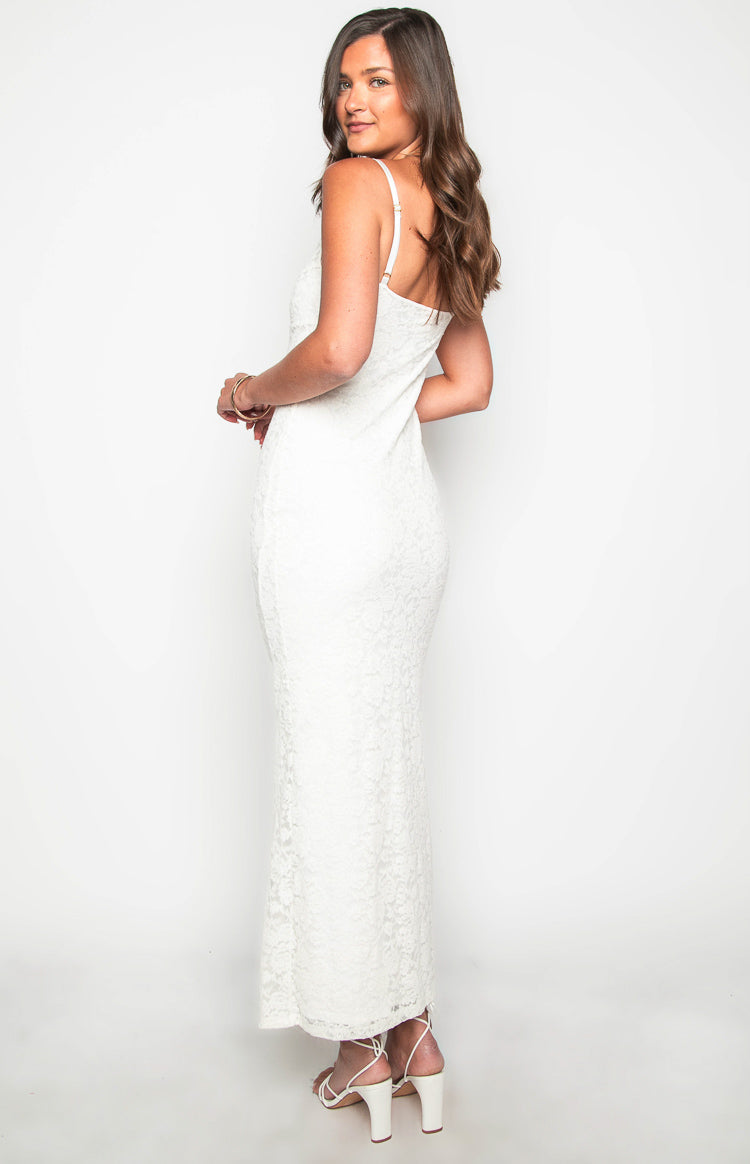 Elora White Lace Maxi Dress — 5