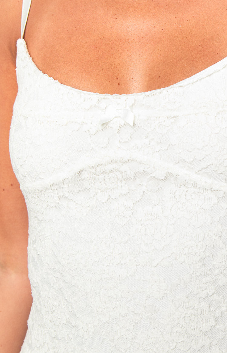 Elora White Lace Maxi Dress — 6