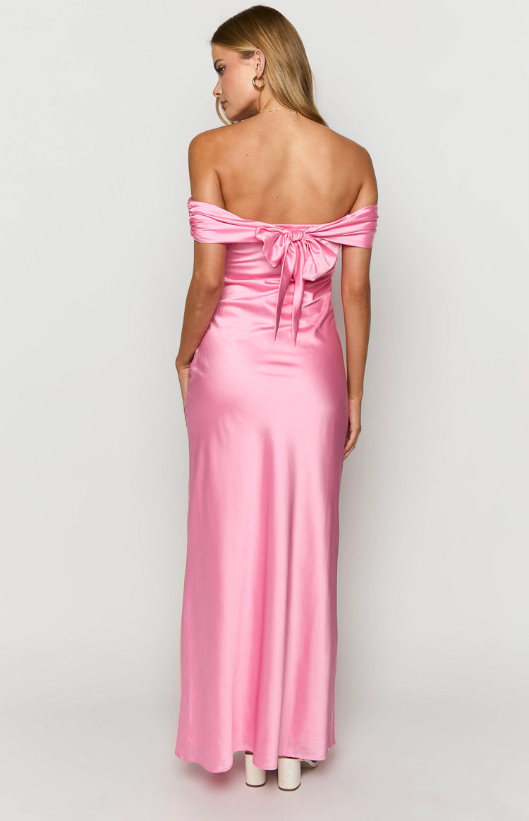 Seraphina Pink Off The Shoulder Maxi Dress — 5