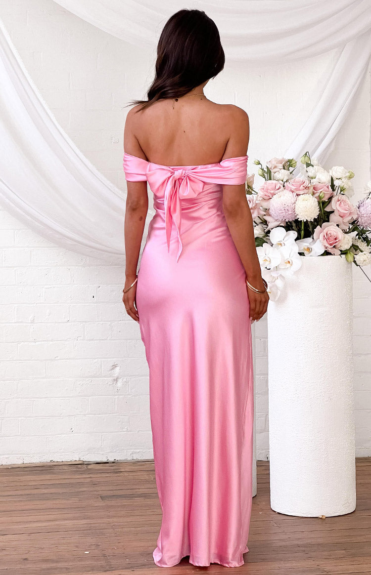 Seraphina Pink Off The Shoulder Maxi Dress — 7