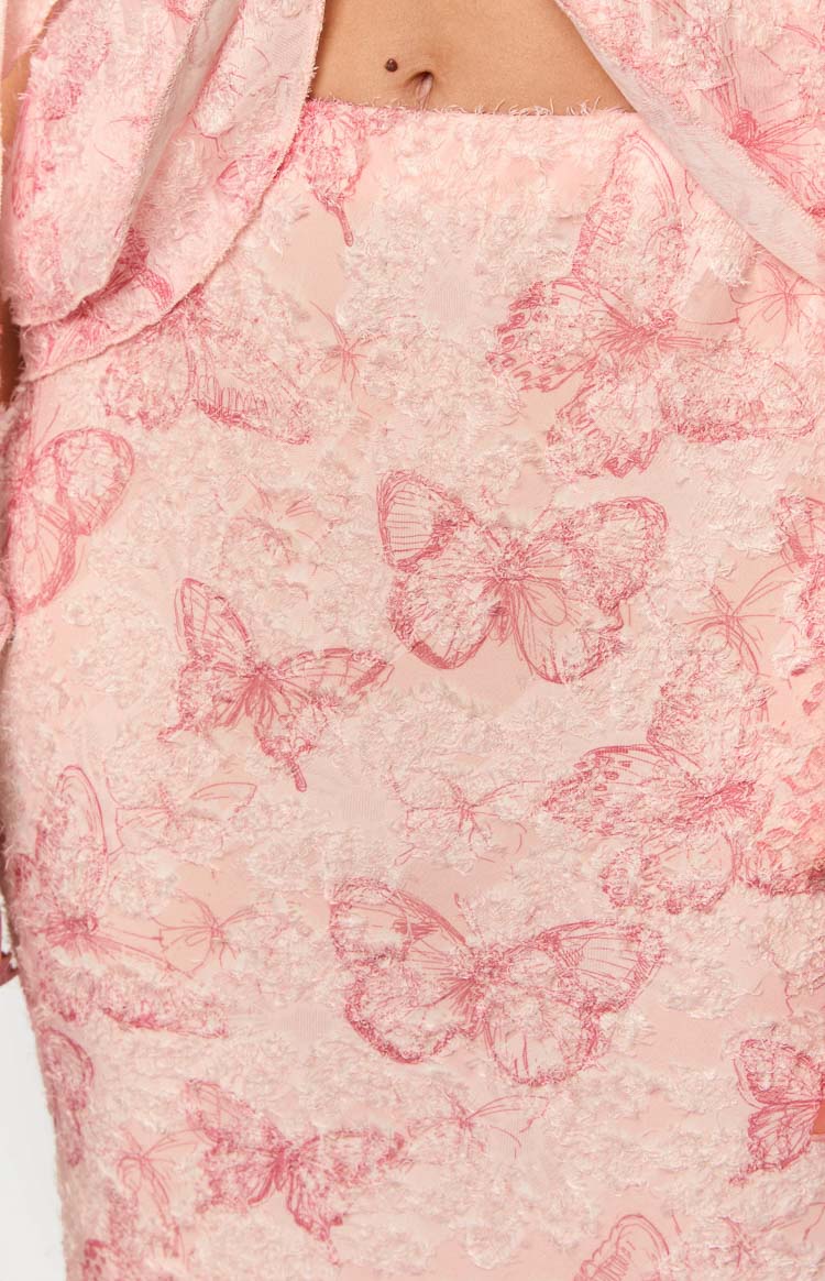 Jacqulin Pink Butterfly Maxi Skirt — 6