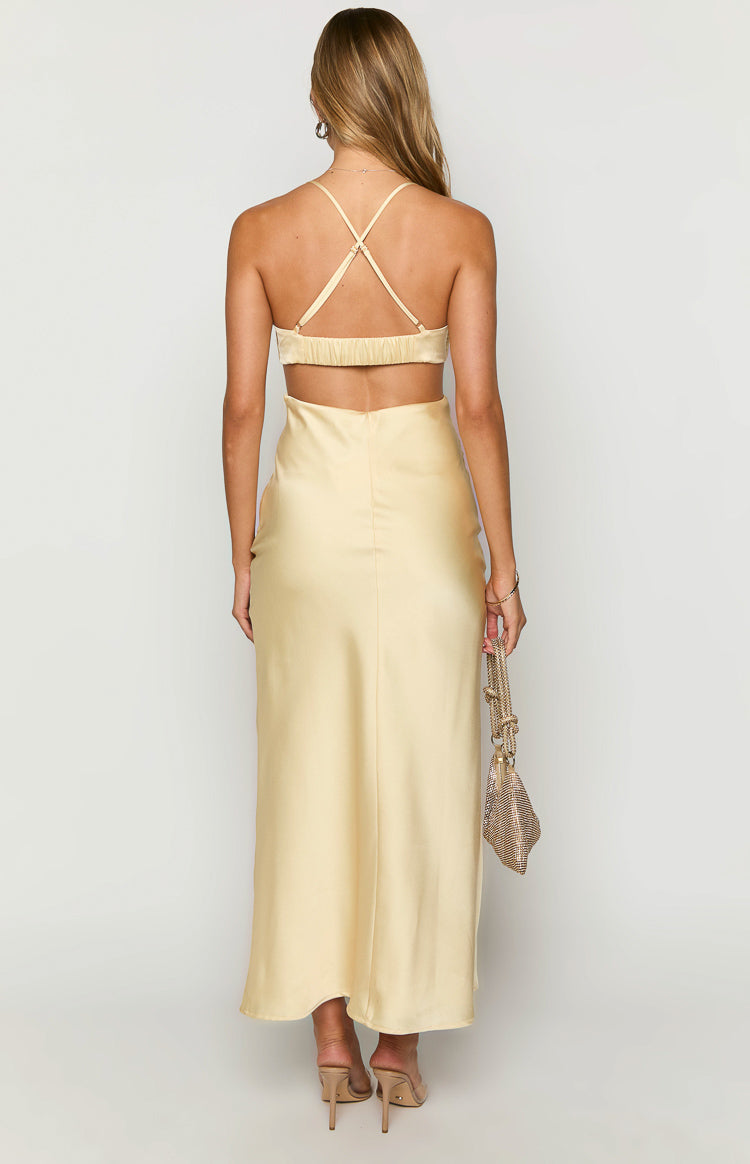 Taleah Yellow Cut Out Maxi Dress — 5