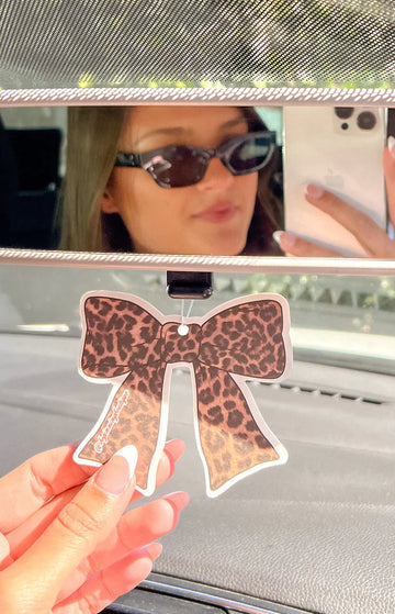 Leopard Print Bow Air Freshener — 1